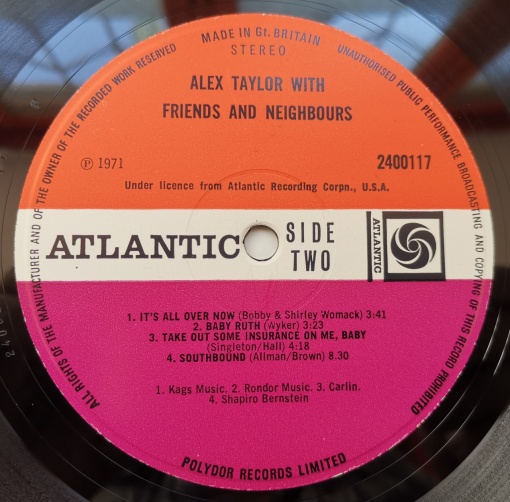 Alex Taylor – албум With Friends And Neighbours - Img 3