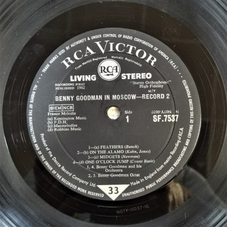 Benny Goodman And His Orchestra – албум Benny Goodman In Moscow Record 2 - Img 3