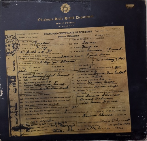 Billy Joe Thomas – албум Billy Joe Thomas - Img 2