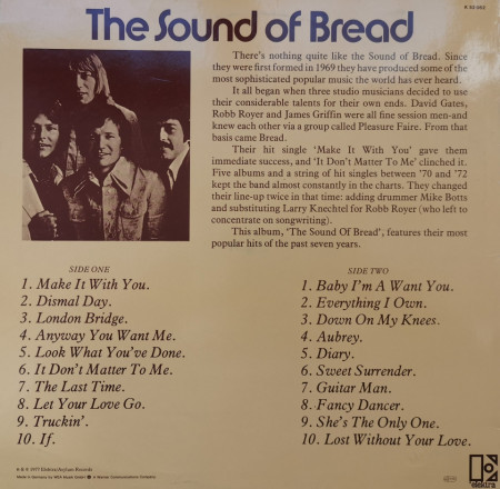 Bread – албум The Sound Of Bread - Their 20 Finest Songs - Img 3