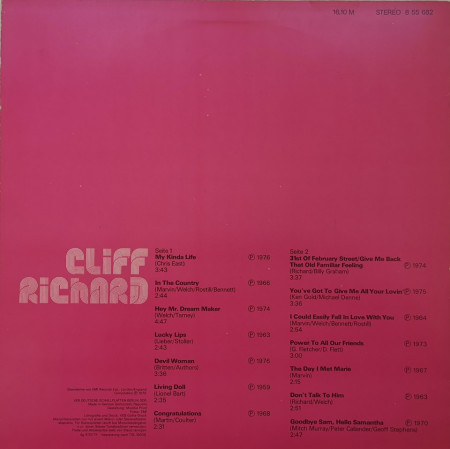 Cliff Richard – албум Cliff Richard - Img 2