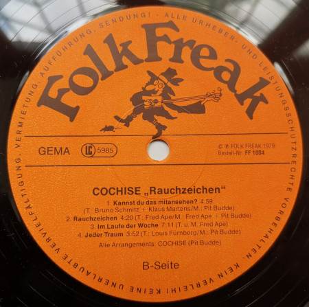 Cochise – албум Rauchzeichen - Img 3