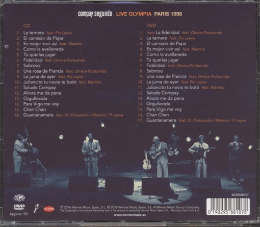 Compay Segundo – албум Olympia Paris 1998: Official Live Recording (CD) - Img 2