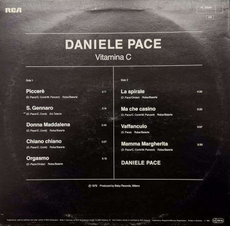 Daniele Pace – албум Vitamina C - Img 2