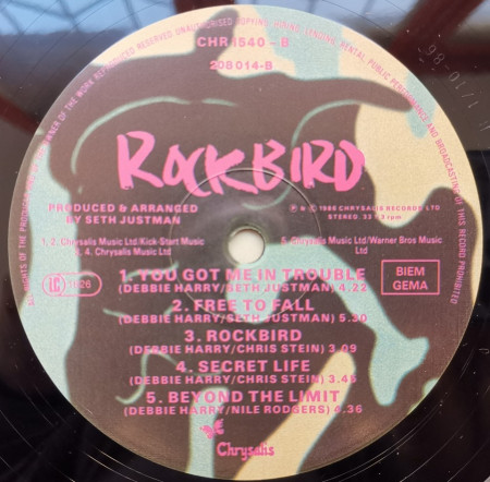 Debbie Harry – албум Rockbird - Img 3