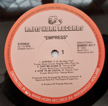 Empress ‎– албум Empress - Img 3