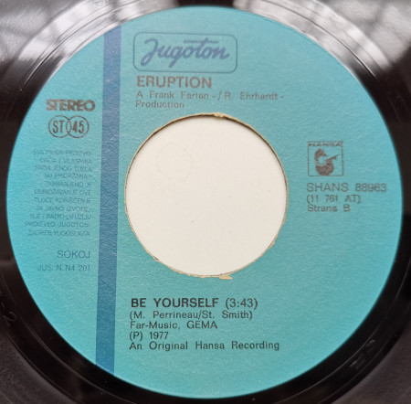 Eruption Featuring Precious Wilson – сингъл I Can&#039;t Stand The Rain - Img 2