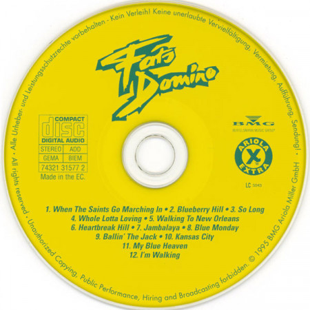 Fats Domino ‎– албум I&#039;m Walking (CD) - Img 3