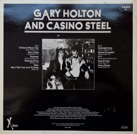 Gary Holton And Casino Steel – албум Gary Holton &amp; Casino Steel - Img 2