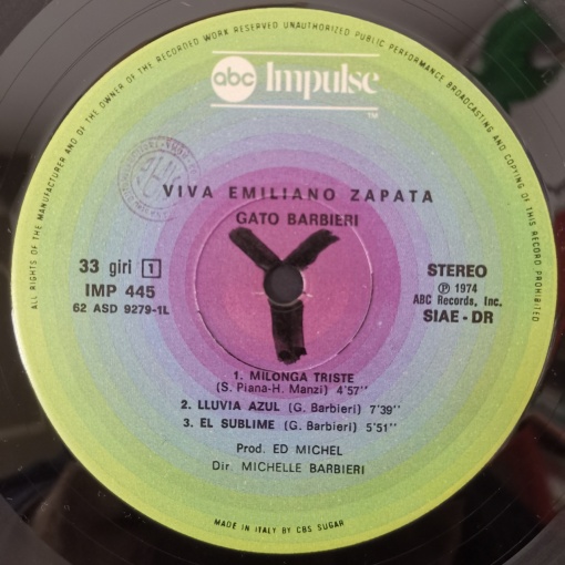 Gato Barbieri – албум Chapter Three: Viva Emiliano Zapata - Img 3