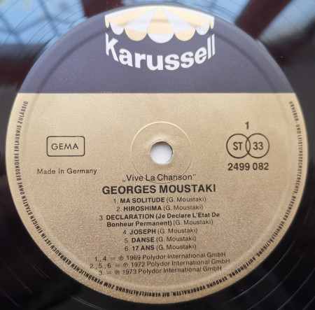 Georges Moustaki – албум Vive La Chanson - Img 2