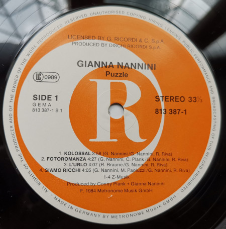 Gianna Nannini – албум Puzzle - Img 3