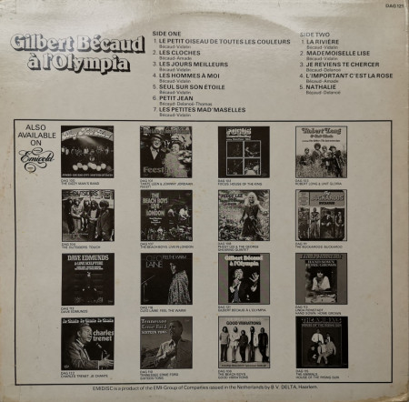 Gilbert Bécaud – албум Bécaud À L&#039;Olympia - Img 2