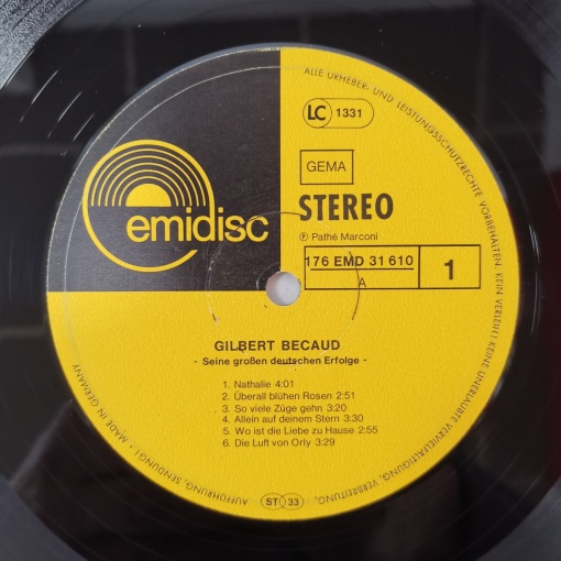 Gilbert Bécaud – албум Seine Großen Deutschen Erfolge - Img 3