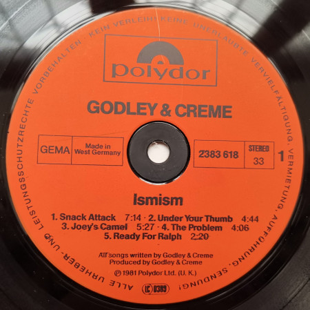 Godley + Creme – албум Ismism - Img 3