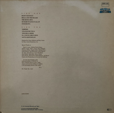 Hoyt Axton – албум A Rusty Old Halo - Img 2