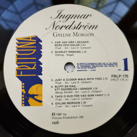 Ingmar Nordström Med Lars O. Carlssons Orkester ‎– албум Gyllne Morgon - Img 3