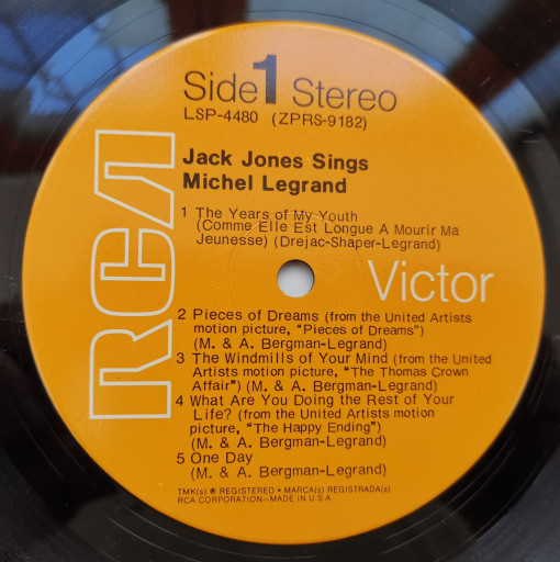 Jack Jones – албум Sings Michel Legrand - Img 3