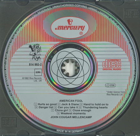 John Cougar ‎– албум American Fool (CD) - Img 3
