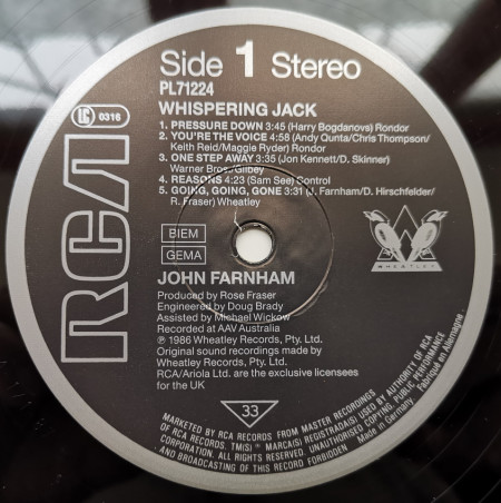 John Farnham – албум Whispering Jack - Img 3