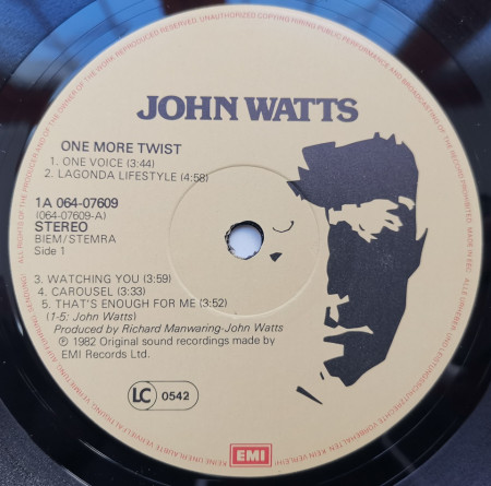 John Watts – албум One More Twist - Img 3