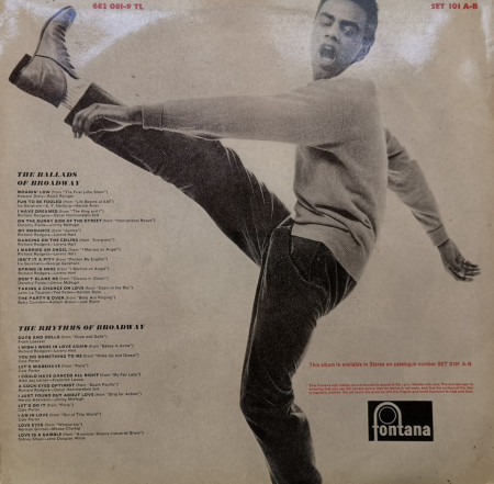 Johnny Mathis With Glenn Osser And His Orchestra And Ralph Burns And His Orchestra – албум The Rhythms And Ballads Of Broadway - Img 2
