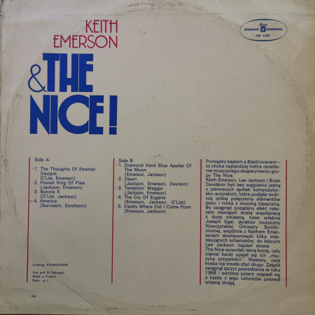 Keith Emerson &amp; The Nice – албум Keith Emerson &amp; The Nice - Img 2