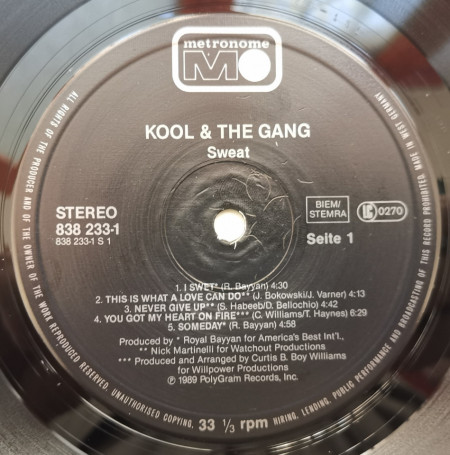 Kool &amp; The Gang – албум Sweat - Img 3