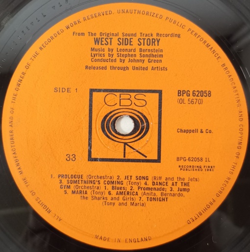 Leonard Bernstein – албум West Side Story (The Original Sound Track Recording) - Img 3