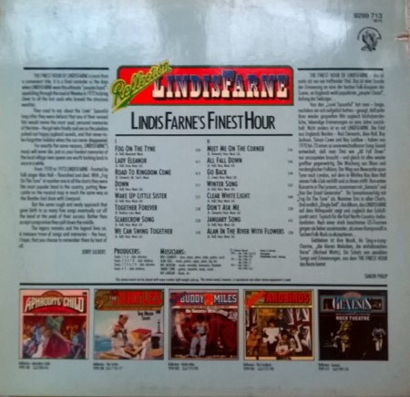 Lindisfarne ‎– албум Reflection - Finest Hour - Img 2