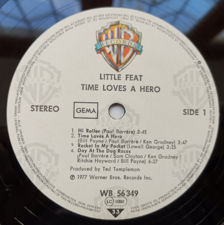Little Feat ‎– албум Time Loves A Hero - Img 3