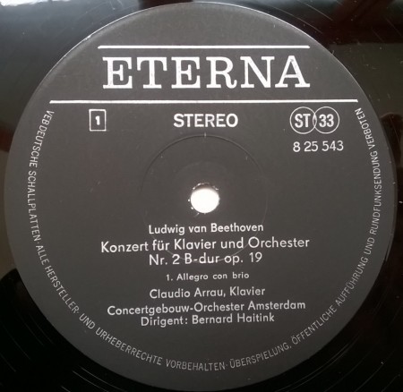 Ludwig van Beethoven, Claudio Arrau, Concertgebouw-Orchester Amsterdam, Bernard Haitink ‎– албум Klavierkonzert / Konzert Für Klavier Und Orchester Nr. 2 B-dur Op. 19 - Img 2