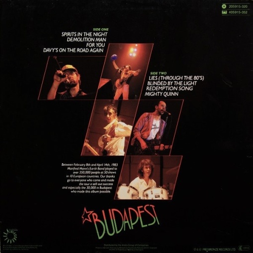 Manfred Mann's Earth Band – албум Budapest (Live) - Img 2