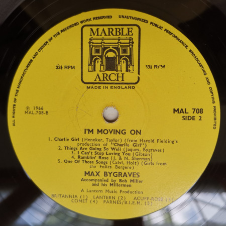 Max Bygraves – албум I&#039;m Moving On - Img 3