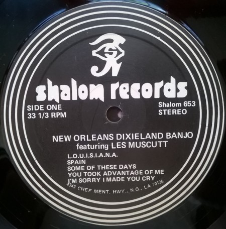 New Orleans Dixieland Banjo Featuring Les Muscutt ‎– албум New Orleans Dixieland Banjo Featuring Les Muscutt - Img 3
