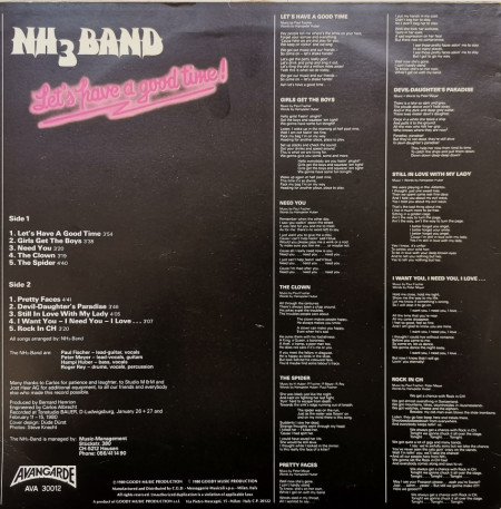 NH3Band ‎– албум Let's Have A Good Time - Img 2
