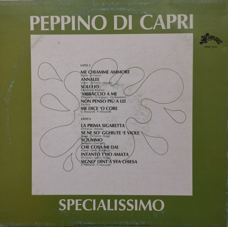 Peppino Di Capri – албум Specialissimo Vol.3 - Img 2