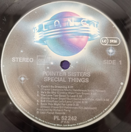 Pointer Sisters – албум Special Things - Img 3