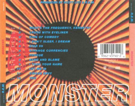 R.E.M. ‎– албум Monster (CD) - Img 2
