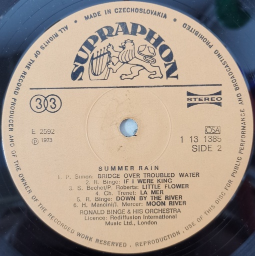 Ronald Binge &amp; His Orchestra – албум Summer Rain - Img 2