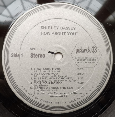 Shirley Bassey – албум How About You? - Img 3