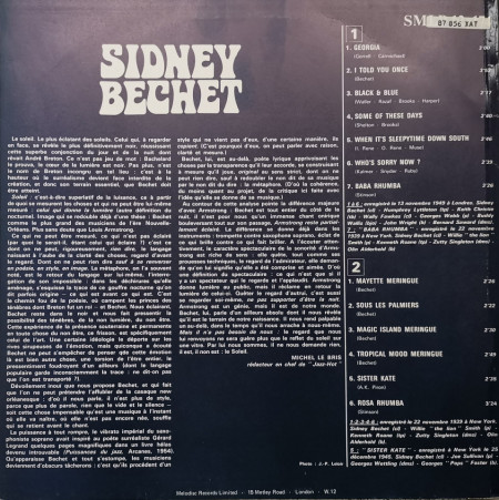 Sidney Bechet – албум Sidney Bechet - Img 2