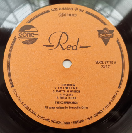 The Communards – албум Red - Img 3