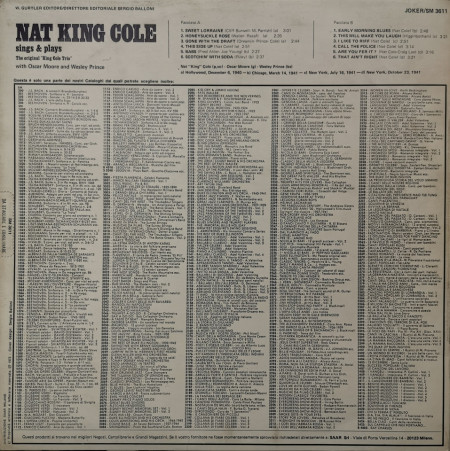 The King Cole Trio – албум Sings &amp; Plays - Img 2