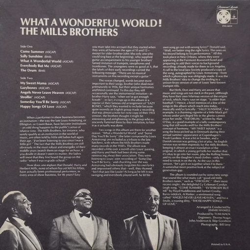 The Mills Brothers – албум What A Wonderful World - Img 2
