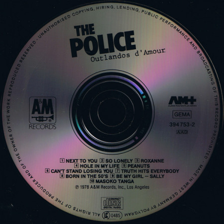 The Police ‎– албум Outlandos D&#039;Amour (CD) - Img 3