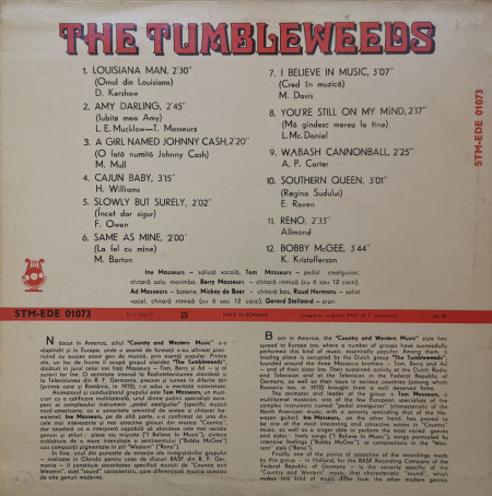 The Tumbleweeds – албум Country And Western Music - Img 3