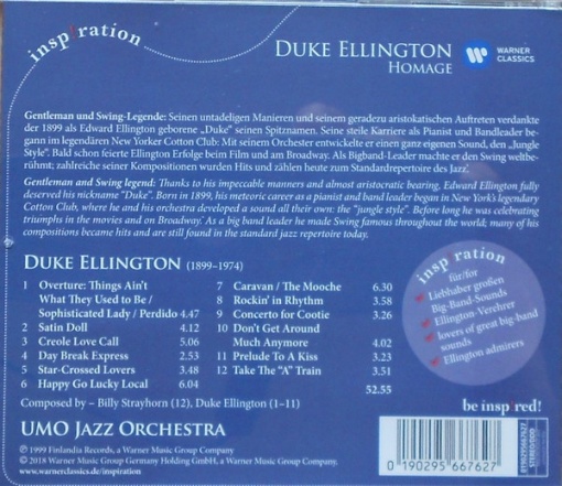 Umo Jazz Orchestra – албум Duke Ellington Homage (CD) - Img 2
