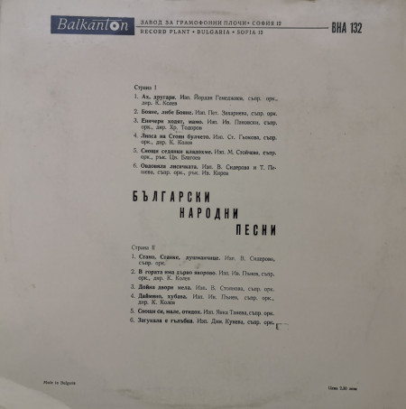 Various – албум Пеят известни народни изпълнители - Img 2