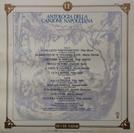Various – албум Antologia Della Canzone Napoletana Attraverso Gli Anni Vol.11 (1949 - 1952) - Img 2